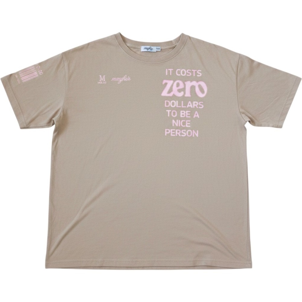 The Mayfair Group It Costs Zero Dollars To Be A Nice Person Tee Oversized S/M